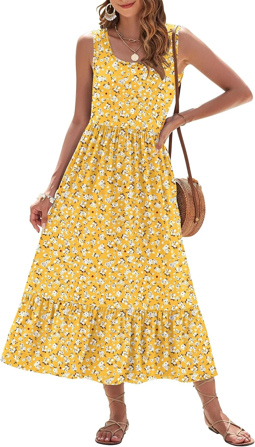 Sleeveless Tiered Maxi Dress — Effortless Summer Style