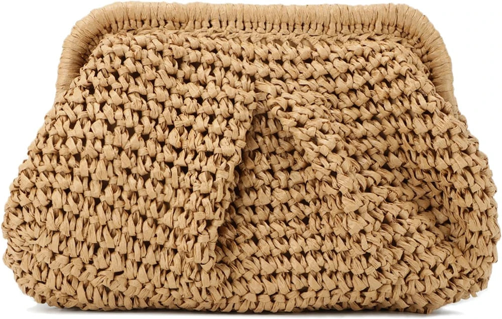 Woven Straw Clutch