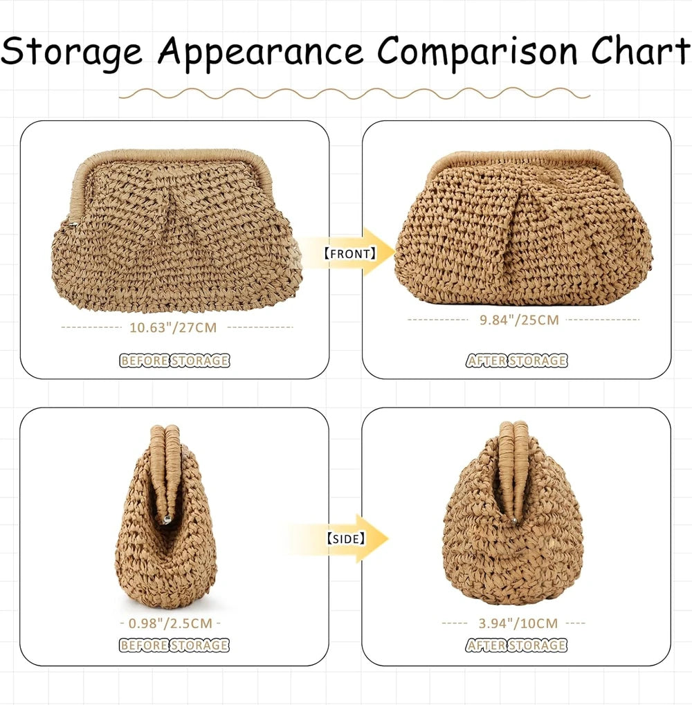 Woven Straw Clutch