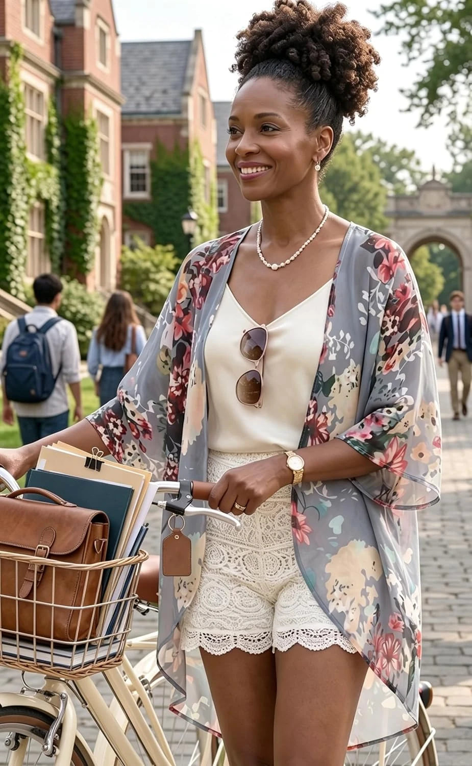 Floral Print Kimono Cardigan