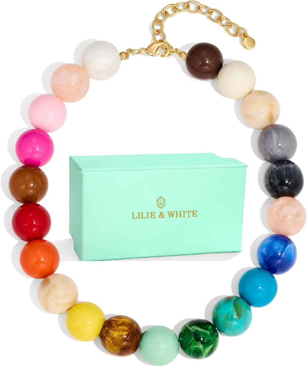 Chunky Resin Bead Necklace
