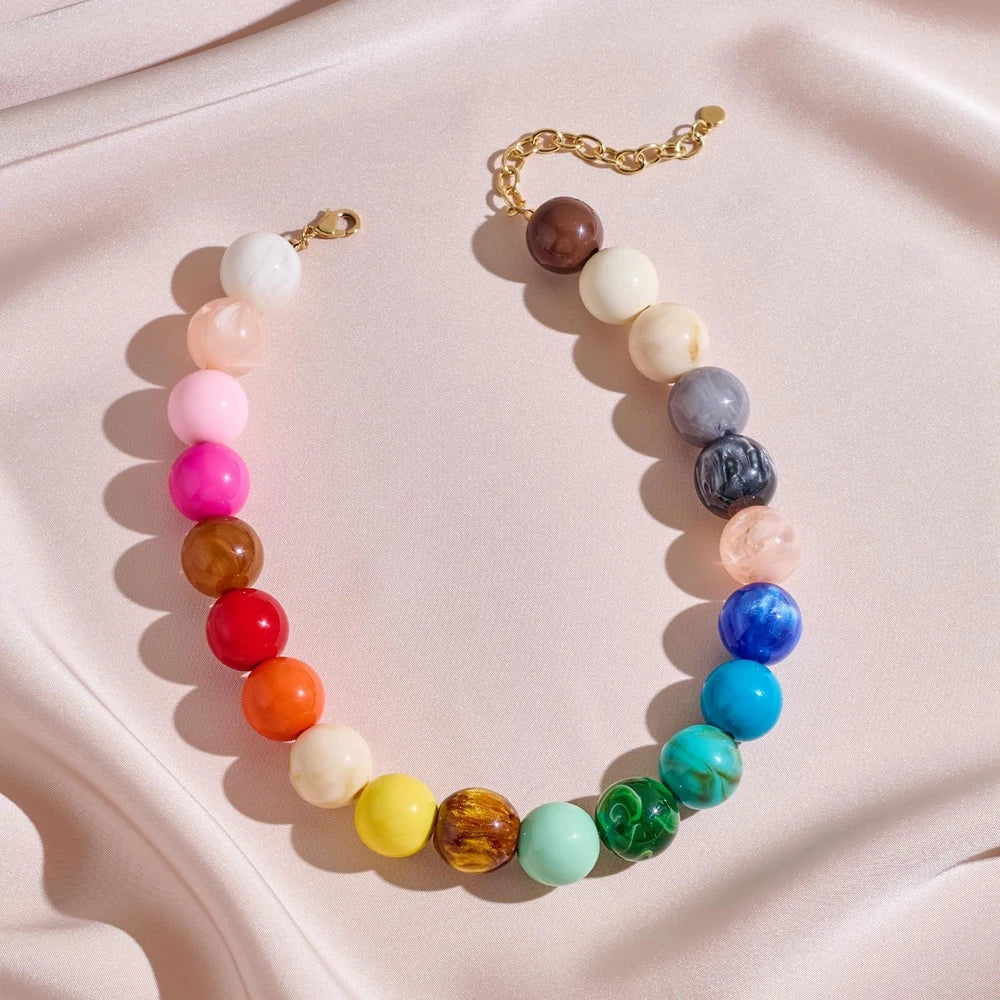 Chunky Resin Bead Necklace