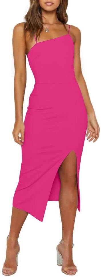 Sleek Split Midi Dress