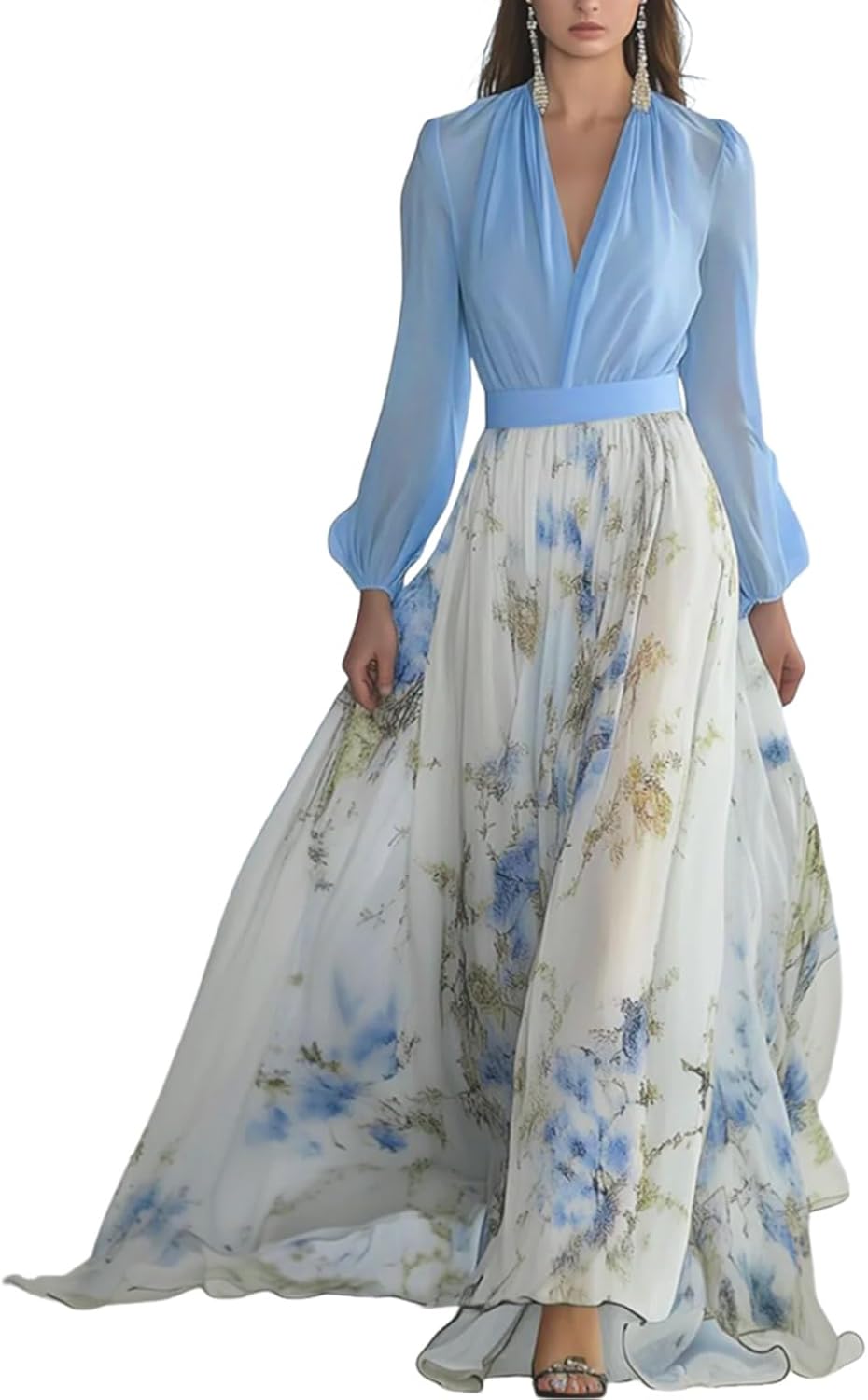 Coastal Boho Chiffon Maxi