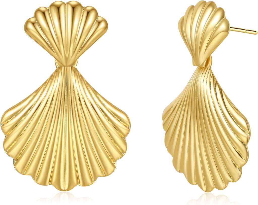 Ocean Shell Statement Earrings Set