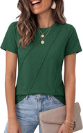 Everyday Pleated Crewneck Casual Tee