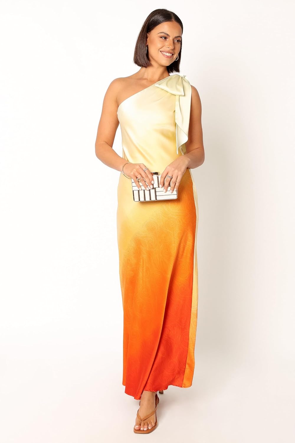GlowOne Asymmetric One-Shoulder Midi Dress