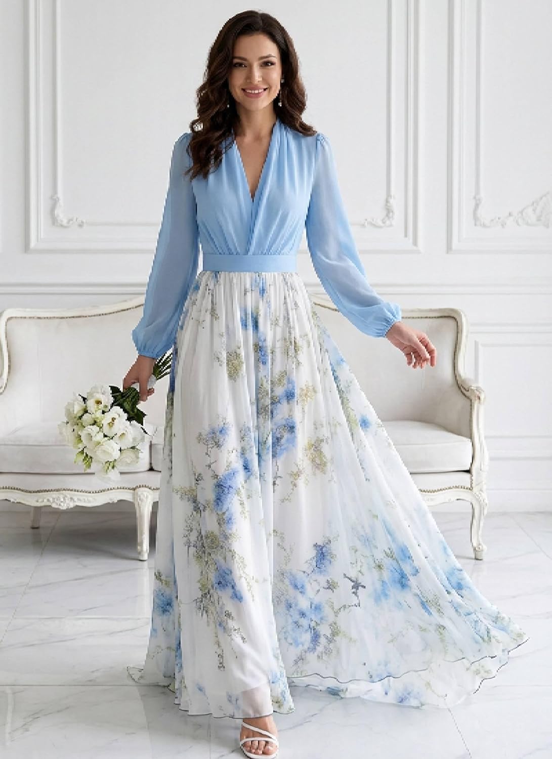 Coastal Boho Chiffon Maxi