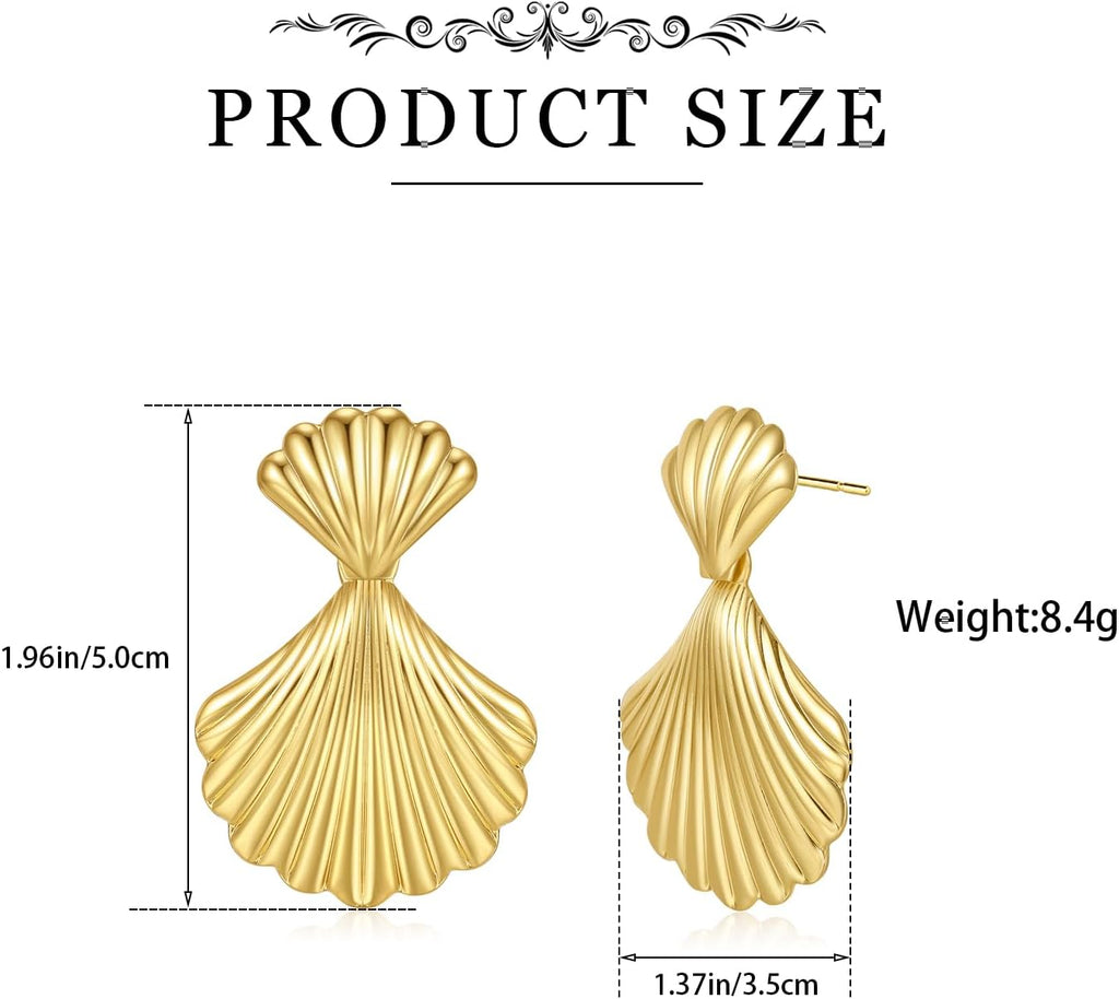Ocean Shell Statement Earrings Set