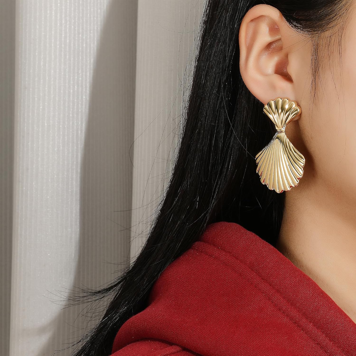 Ocean Shell Statement Earrings Set