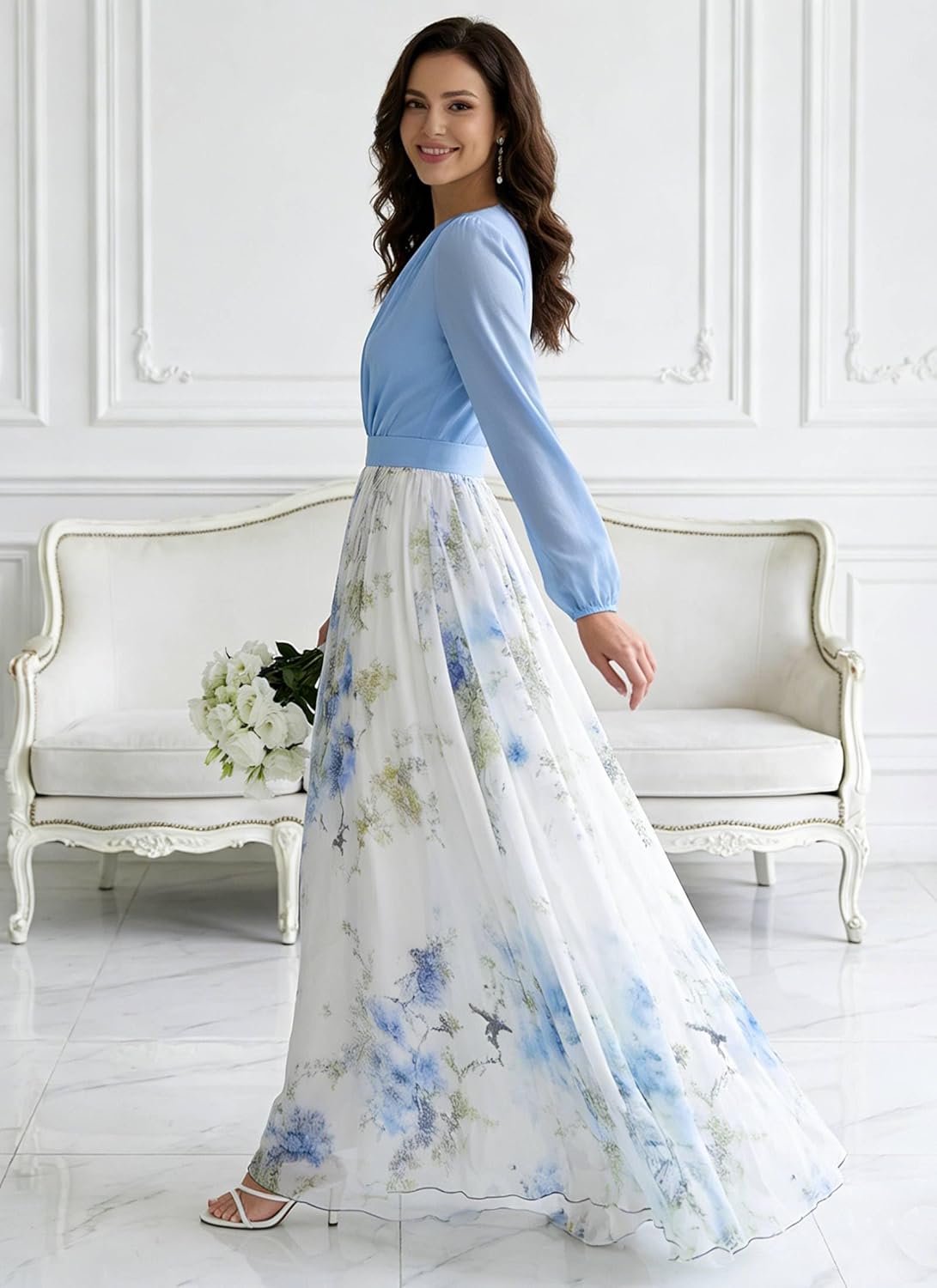 Coastal Boho Chiffon Maxi